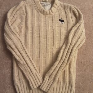 Abercrombie and Fitch White Sweater Mens